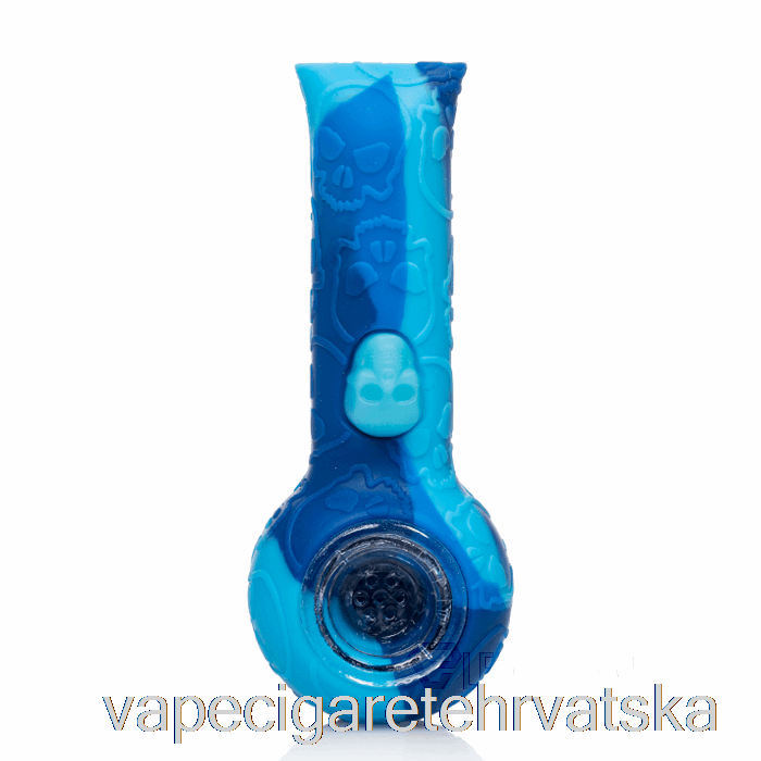 Vape Hrvatska Stratus Silikonska Lubanja Ručna Lula Mramorno Plava (baby Blue / Blue)